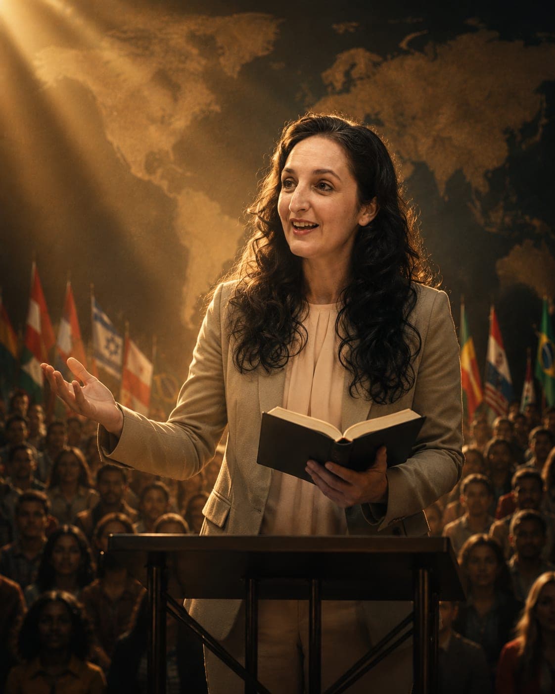 Pastora Rosaura Noelia Ramos predicando la Palabra